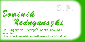 dominik mednyanszki business card